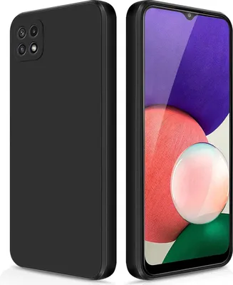 Image de Etui silicone fin pour Samsung Galaxy A22 5G silicone souple liquide, mat, résistant aux rayures noir
