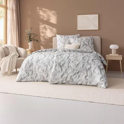 Produktbild von Estella Mako Interlock Jersey Bettwäsche Rena stein 135x200 cm + 80x80 cm