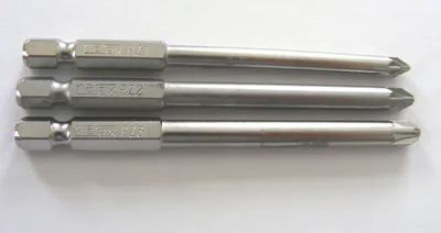 Produktbild von Bitsatz Langbits 90 mm lang - PZ 1, PZ 2, PZ 3 - 6,35 mm [1/4']