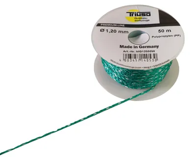 Produktbild von TRIUSO Profi-Maurerschnur, grün, Ø 1,20 mm, Länge: 50 m