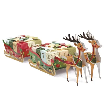 Immagine prodotto di Graine Creative Calendario dell'Avvento Slitta 55 cm Set artigianale Natale