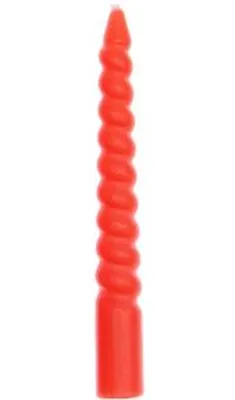 Obrázek produktu pro Spirálové svíčky, červené, 10 ks, Ø 1,2 cm x výška 10 cm