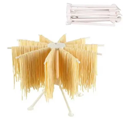 Produktbild von Nudeltrockner – Faltbares Nudeltrockengestell – Spaghetti-Trockner mit 10 Armen – Nudelständer – Bis 2 kg – Kompakt, Freistehend – Für Pasta, Nudeln