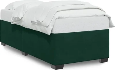 Produktbild von vidaXL Bettgestell ohne Matratze Dunkelgrün 90x200 cm Samt