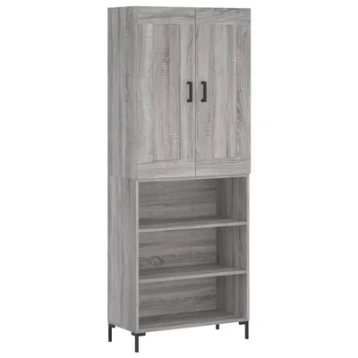 Produktbild von Highboard Grau Sonoma 69,5x34x180 cm Holzwerkstoff