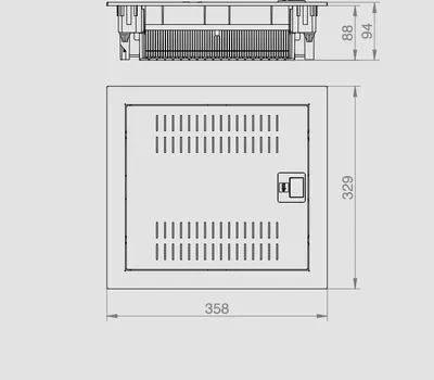 Produktbild von Metall Multimediaverteiler Unterputz mit Metalltüren Weiß 12 Modulen 2011-00