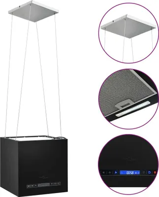 Produktbild von vidaXL Hängende Inselhaube Touch-Sensor LCD 37 cm Beschichteter Stahl