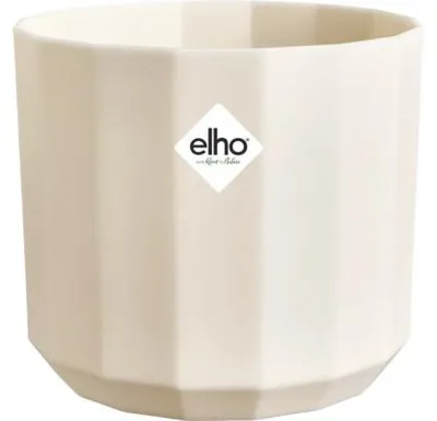 Produktbild von Übertopf Elho Facet Kunststoff Ø 14 cm H 12,7 cm mandelrosa