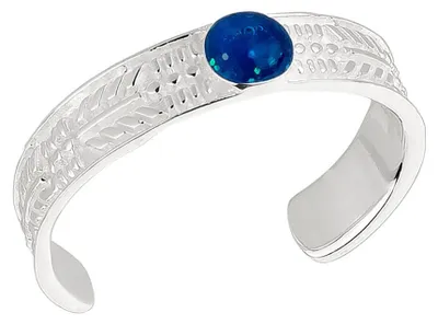 Produktbild von Zehenring Zehring blauer Kristall 925 Silber