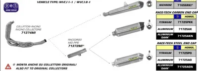 Immagine prodotto di Silenziatore Arrow Race-Tech Dark, omologato (ABE), compatibile con Suzuki GSF 650