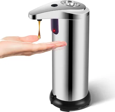 Obrázek produktu pro Automatický dávkovač mýdla na ruce a myčku nádobí, bezdotykový Ocelový automatický dávkovač mýdla