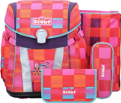 Produktbild von Scout Sunny Pink Rainbow Schulrucksack Set 4tlg.