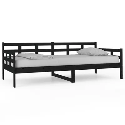 Produktbild von Tagesbett Schwarz Massivholz Kiefer 90x200 cm