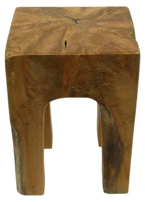Obrázok produktu pre Príručný stolík z teakového dreva – ručne vyrobený – 29x29x40 cm