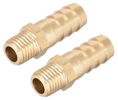 Messing-Schlauchverbinder 10 mm x M10-1,25, 2 Stück