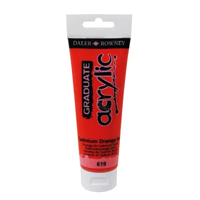Immagine prodotto di Vernice acrilica Daler Rowney Graduate, 120 ml, arancio cadmio (tonalità di colore)