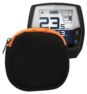 Produktbild von kwmobile Tasche kompatibel mit Bosch Intuvia - E-Bike Computer Neopren Hülle - Schutztasche Schwarz matt Orange