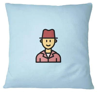 Kissenhülle 45x45 cm, Lichtblau, Polyester, mit Reißverschluss