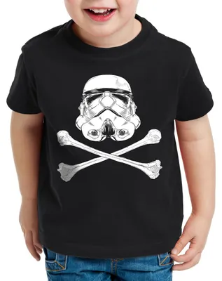 Produktbild von style3 Stormtrooper Totenkopf Kinder T-Shirt Sturmtruppe