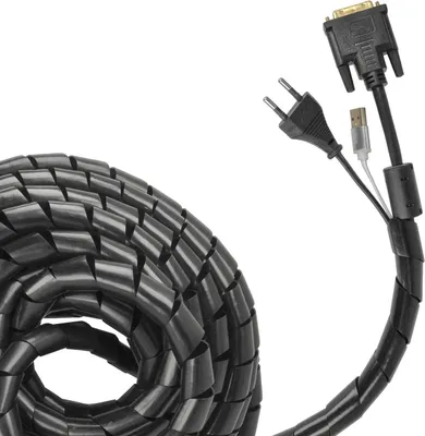 Produktbild von Minadax Kabelmanagement Flexibel - Ø 20-45 mm 10 meter - Kabelschlauch Spiralschlauch Kabelschutz Zuschneidbar | Zum Bündeln von Kabeln | Hochwertiges Polyethylen