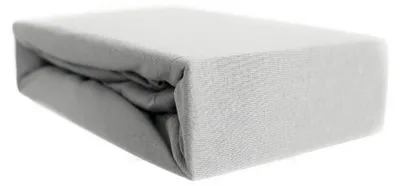 Produktbild von Jersey Spannbettlaken 100% Baumwolle 180-200x200 cm + 25 cm Rundumgummizug Grau