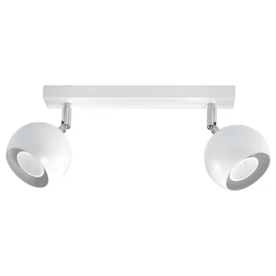 Image de Plafonnier OCULARE 2 blanc 2xGU10 10W acier 16x10x30cm Sollux Lighting