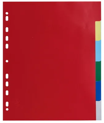 Produktbild von Exacompta 100x Register PP 120µ + 6 Positionen, A4 Maxi, sortiert, 83H