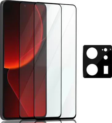 Produktbild von 2-Pack Displayschutzfolie für Xiaomi 13T und 1-Pack Linsenschutzfolie – gehärtetes Glas 9H – Superqualität 3D