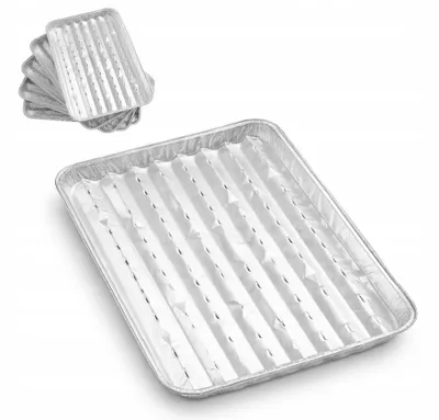 Aluschalen für Grill & BBQ 5er Set – Aluminium Grillschalen zum Braten & Grillen
