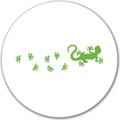 Immagine prodotto di Huuraa Adesivo Gecko Tapsen, 10 cm, rotondo – Idea regalo
