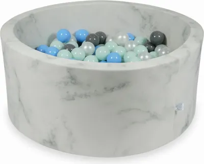 Immagine prodotto di Piscina secca 90x40 in marmo con 300 palline: Menta chiara, azzurro, grigio, madreperla
