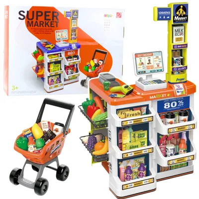 Immagine prodotto di Negozio Set registratore di cassa carrello scanner supermercato negozio per bambini