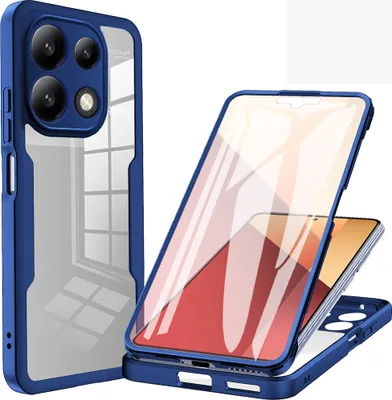 Obrázek produktu pro Ochranné pouzdro pro Xiaomi Redmi Note 13 4G, vestavěný chránič displeje 360° plná ochrana pouzdro na mobilní telefon Blue