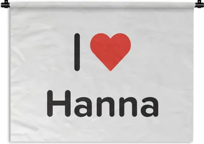Produktbild von MuchoWow® Wandteppich Wandbehang Ich liebe - Hanna - Mädchen 150x112 cm Tapisserie Dekoration Wandtuch - Wanddecke - Wandteppiche