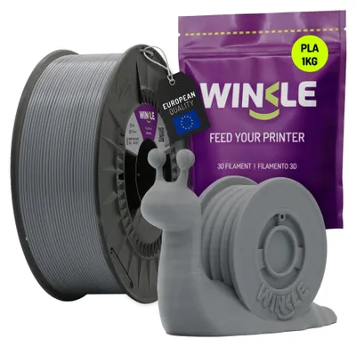 Obrázok produktu pre WINKLE PLA HD, filament, 2,85 mm, farba: popolavá, hmotnosť: 1 kg, pre 3D tlačiarne