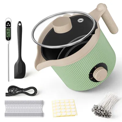 Elektrischer Wasschmelzer 1,8 l für Kerzen, grün