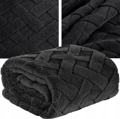 Produktbild von Eurofirany Kuschelige Decke 150x200 cm Schwarz Flauschig