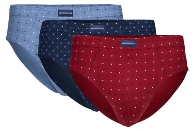 Zdjęcie produktu dla Majtki Henderson, zestaw 3 sztuk, wielokolorowe, bawełna, miękkie, oddychające, rozmiar XXL