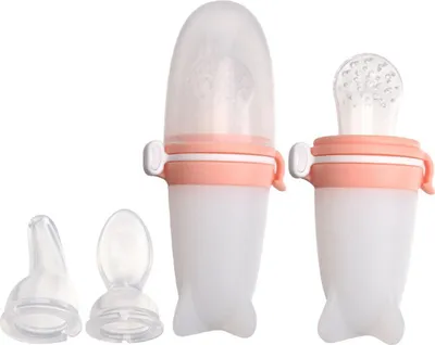 Obrázek produktu pro 3 v 1 kojenecká láhev, 3 kusy, měkké dudlíky, přenosná, elastický silikon, pro zuby, světle oranžová