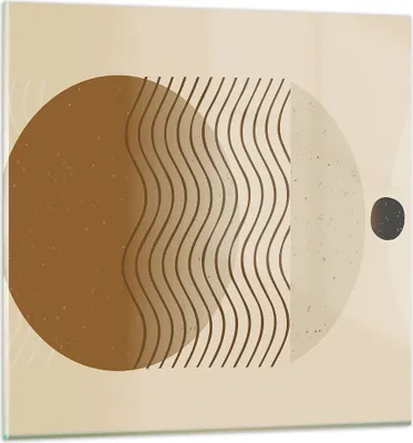 Produktbild von Bilder auf glas - Einteilig - Abstraktion Geometrie Minimalismus - 70x70cm - Glasbilder - Wandbilder - Bilder - Wanddekoration aus Glas - Glas Bilder - Wandbild auf Glas - GAC70x70-5043