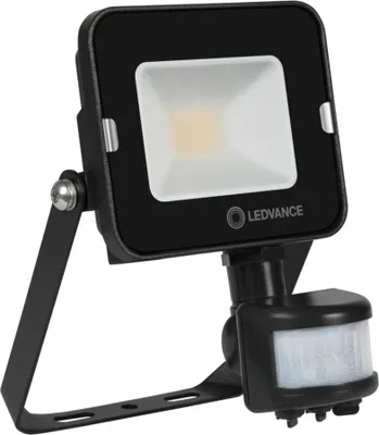 Produktbild von LEDVANCE FLOODLIGHT COMPACT Fluter Sensor 10W 830 SYM 100 schwarz 900lm 3000K warmweiss IP65 4058075575226