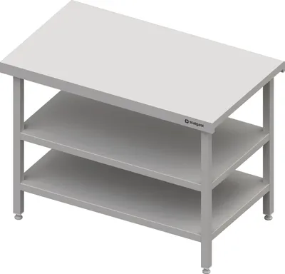 Produktbild von Neutralausgabe mit Grund- und Zwischenboden 1100x750x880 mm, Edelstahlarbeitsplatte