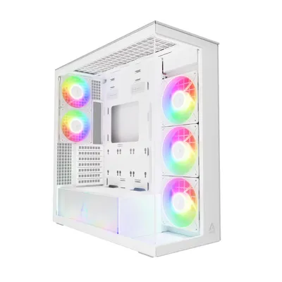 Zdjęcie produktu dla ARCTIC Xtender White (Clear Glass), Midi Tower, PC, Biały, EATX, Metal, Szkło hartowane, Gaming