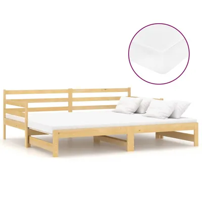 Immagine prodotto di vidaXL Letto da giorno allungabile 2x(90x200) cm in legno di pino massiccio
