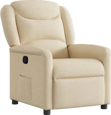 Immagine prodotto di vidaXL Poltrona relax in tessuto crema