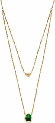 Produktbild von Skagen SKJ1855710 Damen Collier SOFIE SEA Edelstahl Gold grün 45 cm