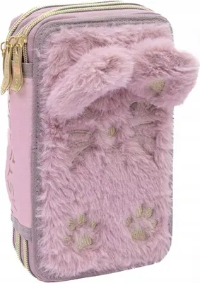 Image de Porte-plume à trois compartiments avec accessoires Fluffy Kitty AC31 Astrabag
