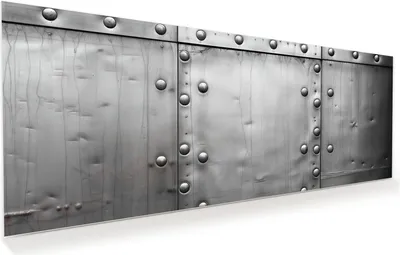 Produktbild von Glasbild 125x50cm in XXL für Wohnzimmer, Schlafzimmer Motiv Metallplattenoptik