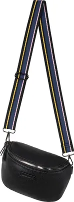 Produktbild von Bauchtasche Crossbody-Bag Umhängetasche Kunstleder Italy-Design SCHWARZ (66634)