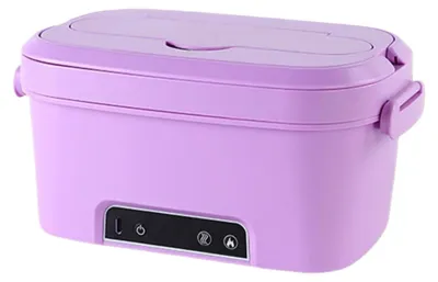 Produktbild von Zimilo Elektrische Lunchbox 1,5L mit Heizung, wiederaufladbar 7800mAh, Warmhaltefunktion 5h, tragbare Brotdose mit Besteckfach, Lila